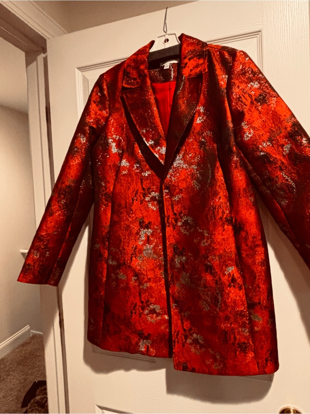 Chico’s Dark Red Metallic Jacket